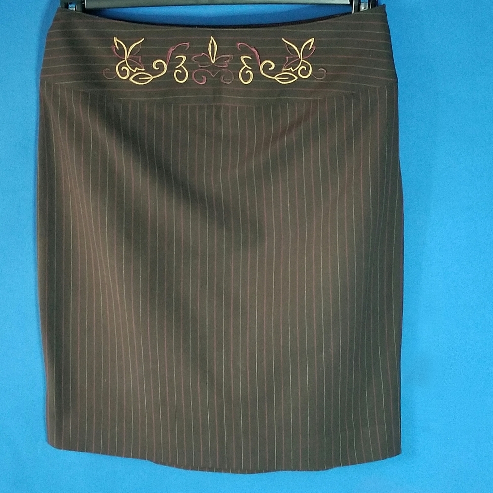 Nine West Pinstripe Pencil Skirt